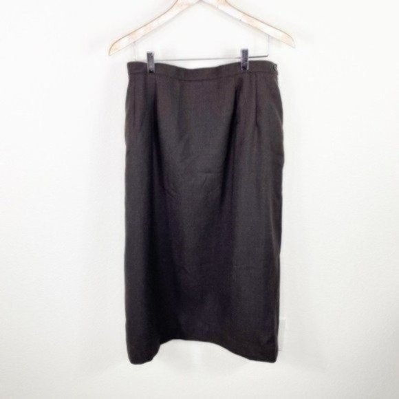 Harve Benard Dresses & Skirts - Harve Benard Wool Midi Skirt Back Slit Size 16